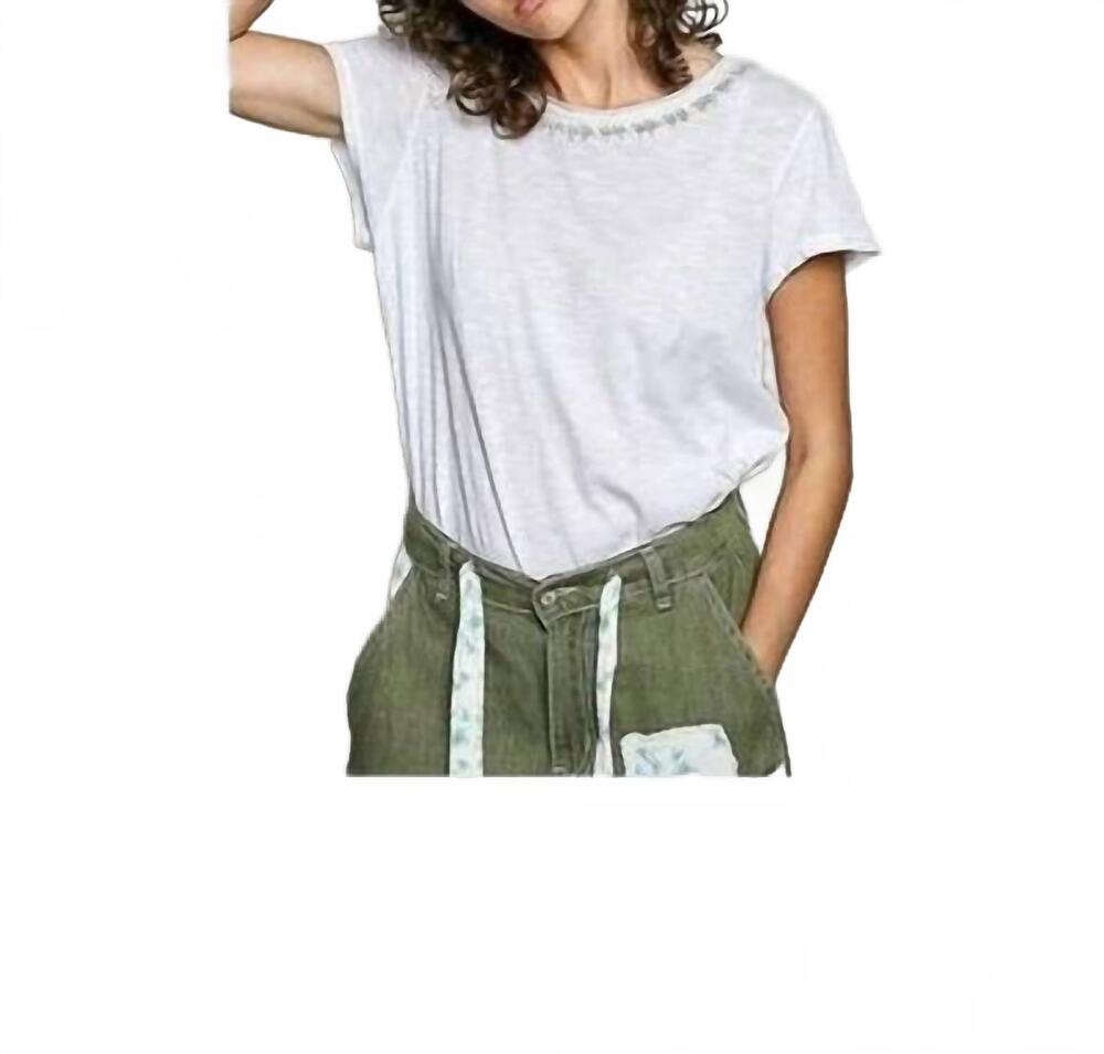 NEW POL canyon mist tee in ivory